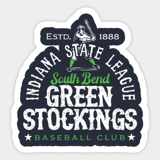 South Bend Green Stockings Baseball Sticker